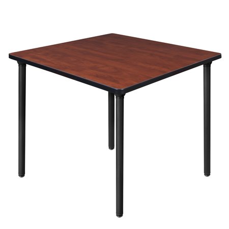 REGENCY Kee Folding Tables, 36 W, 36 L, 29 H, Wood, Metal Top, Cherry TBF3636CHBK